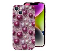 Vosery Compatible with iPhone 14 Case Rugged Slim 6.1 Inch - Pc Realistic Onion Print Cover Compatible with iPhone 14 Phone Case for Women Men, Anti-Scratch Shockproof