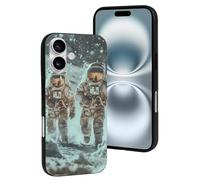 VOSERY Compatible with iPhone 16 Case, Astronauts On Lunar Mission Soft Protection Case Compatible with iPhone 16 Phone Case for Women Men 6.1 Inch