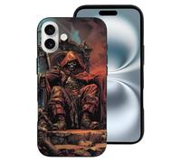 VOSERY Compatible with iPhone 16 Plus Case - Fashion Soft Dark Skull King Throne Phone Case Cute Compatible with iPhone 16 Plus Cases for Women & Men