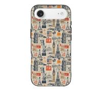 VOSERY Compatible with iPhone 17 Air Case Slim Rugged 6.5 Inch - TPU Vintage Landmark Collage Print Pattern Cover Compatible with iPhone 17 Air Phone Case Thin for Women Men, Anti-Scratch Shockproof