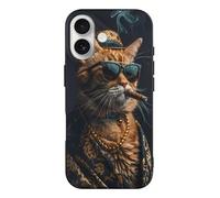 VOSERY Compatible with iPhone 17 Case Slim Rugged 6.3 Inch - TPU Dapper Cat in Sunglasses Pattern Cover Compatible with iPhone 17 Phone Case Thin for Women Men, Anti-Scratch Shockproof