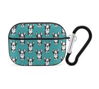 VOSERY Cute Boston Terrier Dogs Puppies Compatible with Airpods Pro Case - Cute Case Compatible with Airpods Pro 2 Case, PC Case Compatible with Airpods Pro 2nd Generation Case with Keychain