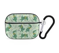 VOSERY Cute Dinosaurs in Space Compatible with Airpods Pro Case - Cute Case Compatible with Airpods Pro 2 Case, PC Case Compatible with Airpods Pro 2nd Generation Case with Keychain