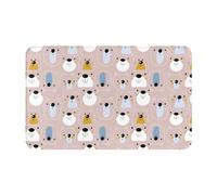 VOSERY Cute Hand Drawn Bear Bathroom Rugs 30x20 - Soft Absorbent Non-Slip Bath Rugs Mat, Machine Washable Bath Mats Shower Rug for Bathroom