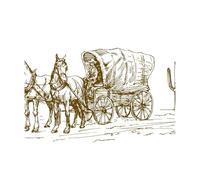 VOSERY Diamond Painting Kit, Western Scenery with Old Wagon Diamond Art Kit for Adults, Diamond Art Kit for Beginners, 5D Round Full Drill Diamond Art Kit, Home Decor, 16x12 Inch Frameless