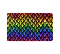 VOSERY Dragon Scales Bathroom Rugs 30x20 - Soft Absorbent Non-Slip Bath Rugs Mat, Machine Washable Bath Mats Shower Rug for Bathroom