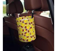 VOSERY Duck with Star Sunglasses Car Trash Can, Mini Car Trash Bin, Car Garbage Can for Car Decor, Funny Car Accessories Interior for Women Men