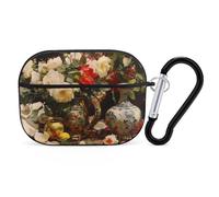 VOSERY Elegant Still Life Roses Compatible with Airpods Pro Case - Cute Case Compatible with Airpods Pro 2 Case, PC Case Compatible with Airpods Pro 2nd Generation Case with Keychain