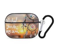 VOSERY Follow Your Dream Dreamcatcher Compatible with Airpods Pro Case - Cute Case Compatible with Airpods Pro 2 Case, PC Case Compatible with Airpods Pro 2nd Generation Case with Keychain