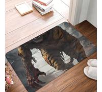 VOSERY Front Door Mat Indoor Outdoor Outside Entrance - 16 * 24in Washable Ruins Tiger Warrior Thin Bathroom Rugs Fit Under Door, Kitchen Rugs Mats for Floor, Bath Rugs for Bathroom