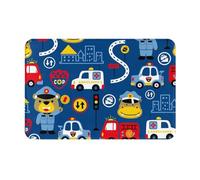 VOSERY Front Door Mat Indoor Outdoor Outside Entrance - Animals Rescue Team 16 * 24in Washable Thin Bathroom Rugs Fit Under Door, Kitchen Rugs Mats for Floor, Bath Rugs for Bathroom