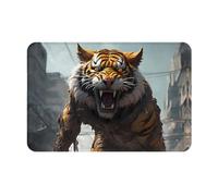 VOSERY Front Door Mat Indoor Outdoor Outside Entrance - Ruins Tiger Warrior 16 * 24in Washable Thin Bathroom Rugs Fit Under Door, Kitchen Rugs Mats for Floor, Bath Rugs for Bathroom