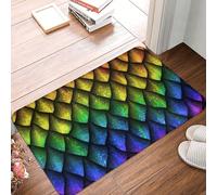VOSERY Front Door Mat Indoor Outside Entrance - Dragon Scales Front Door Mat Easy Clean 16x24in, All-Season Doormat Outdoor Entrance Patio Rug