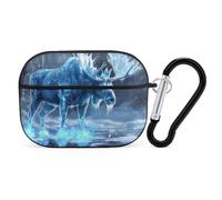 VOSERY Frozen Blue Mystic Moose Compatible with Airpods Pro Case - Cute Case Compatible with Airpods Pro 2 Case, PC Case Compatible with Airpods Pro 2nd Generation Case with Keychain