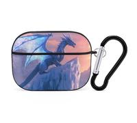 VOSERY Frozen Peak Ice Dragon Compatible with Airpods Pro Case - Cute Case Compatible with Airpods Pro 2 Case, PC Case Compatible with Airpods Pro 2nd Generation Case with Keychain