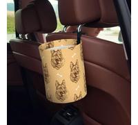 VOSERY German Shepherd Dog(1) Car Trash Can, Mini Car Trash Bin, Car Garbage Can for Car Decor, Funny Car Accessories Interior for Women Men