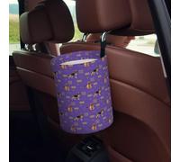 VOSERY German Shepherd Dog(W) Car Trash Can, Mini Car Trash Bin, Car Garbage Can for Car Decor, Funny Car Accessories Interior for Women Men