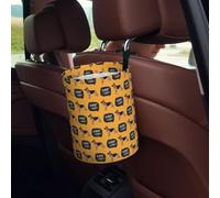 VOSERY German Shepherd Woof Car Trash Can, Mini Car Trash Bin, Car Garbage Can for Car Decor, Funny Car Accessories Interior for Women Men
