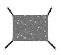 VOSERY Hanging Cat Hammock Bed - Adjustable Airplane Routes Around The World Swing for Dog Ferret Rabbits Small Animals Pet for Cat Accessories with Hooks