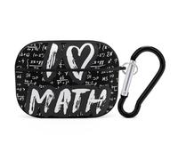 VOSERY I Love Math Compatible with Airpods Pro Case - Cute Case Compatible with Airpods Pro 2 Case, PC Case Compatible with Airpods Pro 2nd Generation Case with Keychain