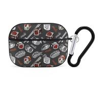 VOSERY Japanese Sushi Hashi Compatible with Airpods Pro Case - Cute Case Compatible with Airpods Pro 2 Case, PC Case Compatible with Airpods Pro 2nd Generation Case with Keychain