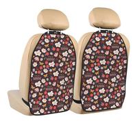 VOSERY Kick Mats with Backseat Car Organizer 2 Pack - To The Best Mom Adjustable Car Seat Organizer Backseat for Back Seat Protector, Waterproof Seat Back Protector for Universal Car