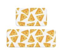 VOSERY Kitchen Mats for Floor 2 Piece - Cute Cheese Anti Fatigue Mats for Kitchen Floor, Kitchen Rugs Non Slip Washable for Bathroom Bedroom Home Kitchen Decor