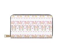 VOSERY Leather Thin Slim Wallets for Women Men - Artistic Cartoon Cute Hamster Clutch Wallet for Women Men with Zipper