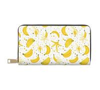 VOSERY Leather Thin Slim Wallets for Women Men - Cute Banana Peel Clutch Wallet for Women Men with Zipper