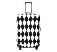 VOSERY Luggage Cover Protector Suitcase Cover - Black And White Diamonds High Elasticity Suitcase Covers Protector for Luggage (No Luggage), Black, XL