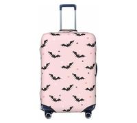 VOSERY Luggage Cover Protector Suitcase Cover - Halloween black bats star pink High Elasticity Suitcase Covers Protector for Luggage (No Luggage), Black, L