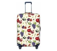 VOSERY Luggage Cover Protector Suitcase Cover - High Elasticity Cute Grape Pomegranate Suitcase Cover for Luggage, Black, Large