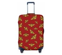 VOSERY Luggage Cover Protector Suitcase Cover - High Elasticity Hohey Bee Golden Suitcase Cover for Luggage, Black, Medium