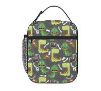 VOSERY Lunch Box for Men Women - Lunch Bag for Men, Stylish Insulated Lunch Bag, Cartoon Dinosaurs (2) Insulated Lunch Box, Small Lunch Box for Women, Lunch Box for Adults