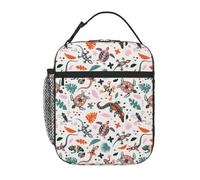 VOSERY Lunch Box for Men Women - Lunch Bag for Men, Stylish Insulated Lunch Bag, Chameleon Lizard Turtle Frog Insulated Lunch Box, Small Lunch Box for Women, Lunch Box for Adults