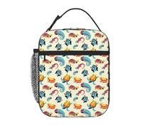 VOSERY Lunch Box for Men Women - Lunch Bag for Men, Stylish Insulated Lunch Bag, Colorful Lizard Frog Turtle Insulated Lunch Box, Small Lunch Box for Women, Lunch Box for Adults