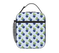 VOSERY Lunch Box for Men Women - Lunch Bag for Men, Stylish Insulated Lunch Bag, Cute Blueberry Cyan Blue Insulated Lunch Box, Small Lunch Box for Women, Lunch Box for Adults