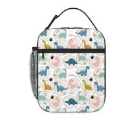 VOSERY Lunch Box for Men Women - Lunch Bag for Men, Stylish Insulated Lunch Bag, Cute Dinosaurs colorful Insulated Lunch Box, Small Lunch Box for Women, Lunch Box for Adults