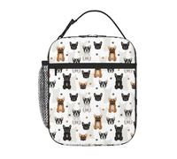 VOSERY Lunch Box for Men Women - Lunch Bag for Men, Stylish Insulated Lunch Bag, Cute French Bulldog_D Insulated Lunch Box, Small Lunch Box for Women, Lunch Box for Adults