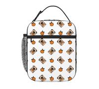 VOSERY Lunch Box for Men Women - Lunch Bag for Men, Stylish Insulated Lunch Bag, Cute French Bulldog Orange Insulated Lunch Box, Small Lunch Box for Women, Lunch Box for Adults