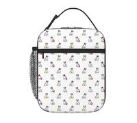 VOSERY Lunch Box for Men Women - Lunch Bag for Men, Stylish Insulated Lunch Bag, Cute French Bulldog Swim Ring Insulated Lunch Box, Small Lunch Box for Women, Lunch Box for Adults