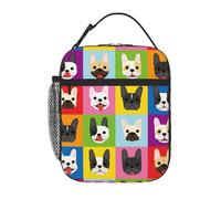 VOSERY Lunch Box for Men Women - Lunch Bag for Men, Stylish Insulated Lunch Bag, French bulldog Insulated Lunch Box, Small Lunch Box for Women, Lunch Box for Adults