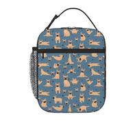 VOSERY Lunch Box for Men Women - Lunch Bag for Men, Stylish Insulated Lunch Bag, French Bulldog Yoga Insulated Lunch Box, Small Lunch Box for Women, Lunch Box for Adults