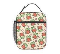 VOSERY Lunch Box for Men Women - Lunch Bag for Men, Stylish Insulated Lunch Bag, Frog Hold Strawberry Insulated Lunch Box, Small Lunch Box for Women, Lunch Box for Adults