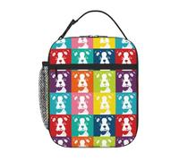 VOSERY Lunch Box for Men Women - Lunch Bag for Men, Stylish Insulated Lunch Bag, Multicolor Cute French Bulldog Insulated Lunch Box, Small Lunch Box for Women, Lunch Box for Adults