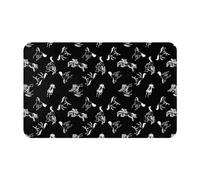 VOSERY Minimalist Sketch Knight Horse Bathroom Rugs 30x20 - Soft Absorbent Non-Slip Bath Rugs Mat, Machine Washable Bath Mats Shower Rug for Bathroom