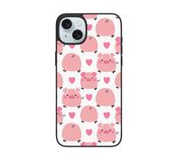 VOSERY Pink Cartoon Cute Pig Heart Compatible with iPhone 15 Case Cute, Cool Phone Case Compatible with iPhone 15, Full Camera Protective Shockproof