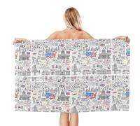 VOSERY Quick Dry Beach Towel - America Landmarks2 Soft Bath Towels for Bathroom, Towels for Body, Personalized Beach Towels, Absorbent Shower Towels for Home, Travel