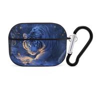 VOSERY Snowy White Tiger Prowling Compatible with Airpods Pro Case - Cute Case Compatible with Airpods Pro 2 Case, PC Case Compatible with Airpods Pro 2nd Generation Case with Keychain
