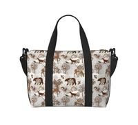 VOSERY Travel Bag, Deer Bear Fox Owl Rabbit Bird Tree Weekender Bag Carry On Duffle Bags for Women, Travel Essentials Sport Gym Bag for Men, Overnight Bag Luggage Bag Personal Item Bag